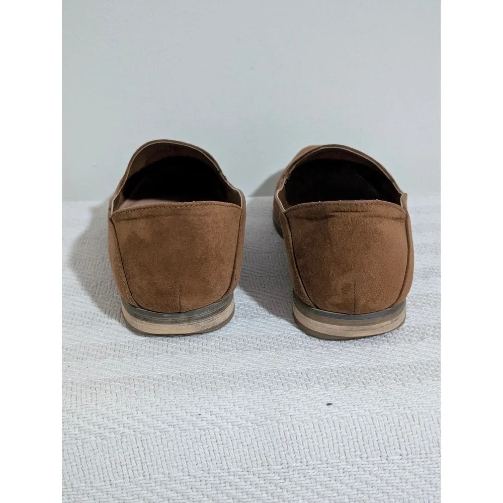 Indigo Rd Women's Brown Faux Suede Pointed Toe Slip On Loafer Flats Shoes Sz 8